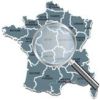 carte France avec loupe 